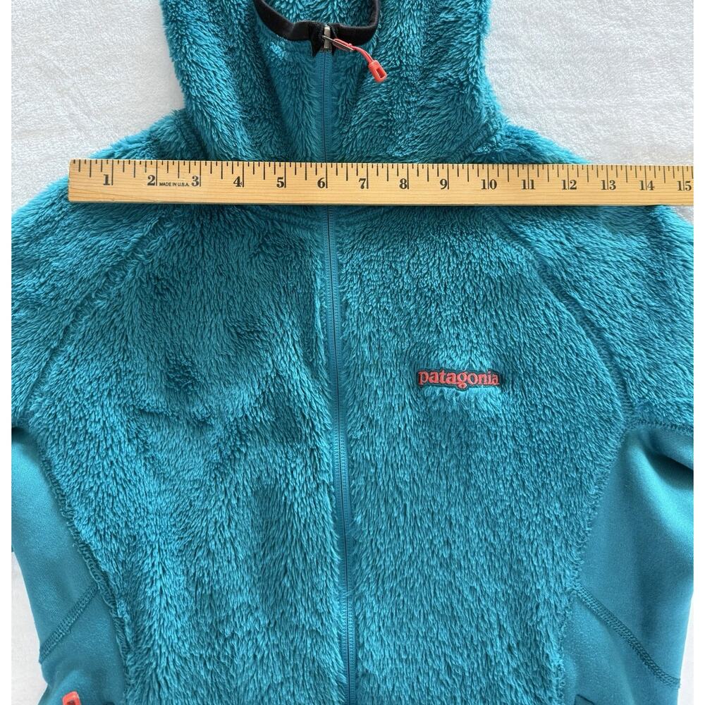 Patagonia Women's R3 Hi-Loft Hoodie Fleece Jacket Turquoise Size M Full Zip - Picture 12 of 16